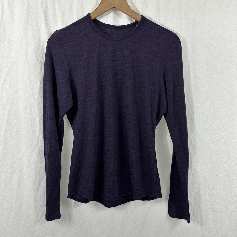 Segments Purple Base Layer Long Sleeve Top Womens Sz S Merino Wool Gorpcore
